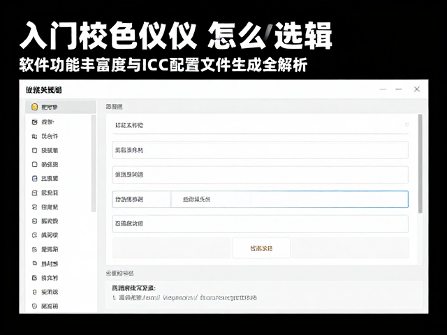 入门校色仪怎么选?软件功能丰富度与ICC配置文件生成全解析