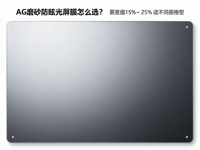 AG磨砂防眩光屏幕膜怎么选?雾度值15%-25%适配不同面板类型