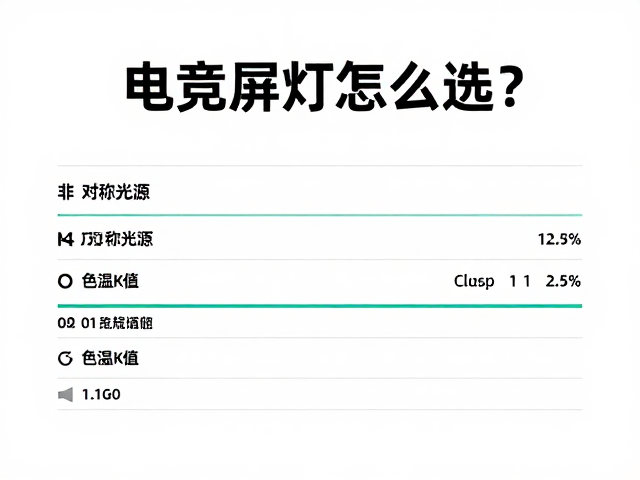 电竞屏灯怎么选?非对称光源,色温K值避坑指南