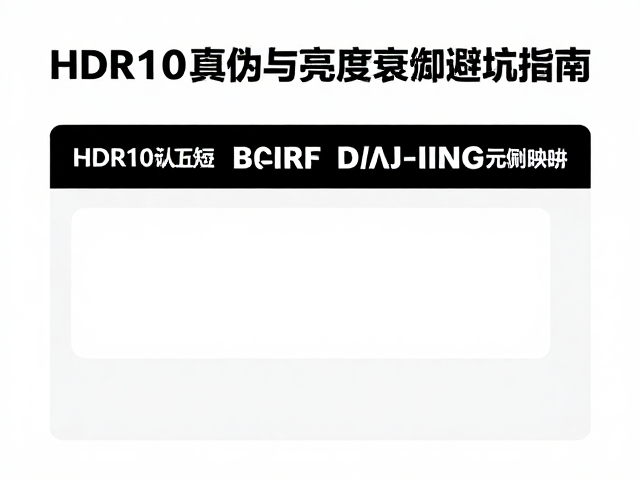 HDR10静态元数据映射,认证标签真伪与亮度衰减避坑指南