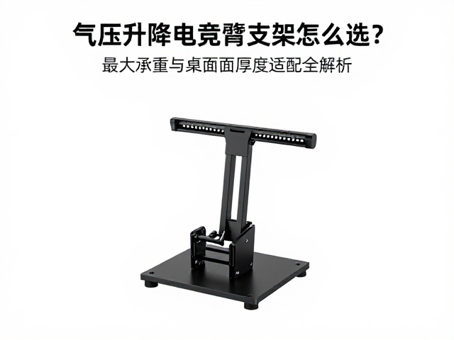 气压升降电竞单臂支架怎么选？最大承重与桌面厚度适配全解析