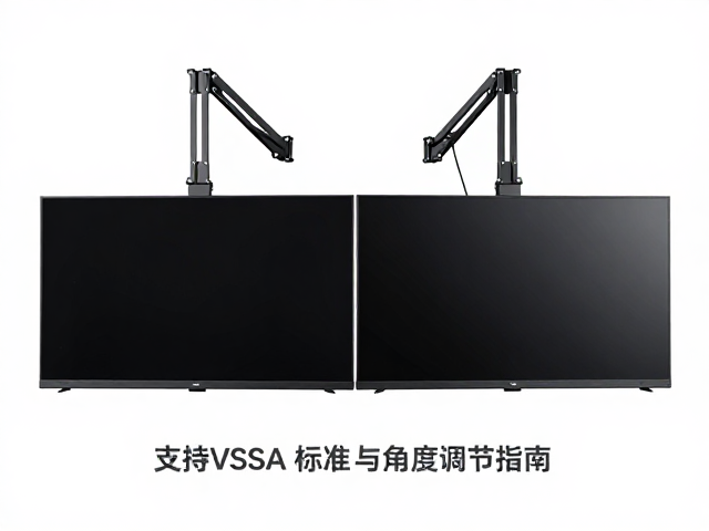 双屏左右并排悬臂支架怎么选?支持VESA标准与屏幕角度调节指南