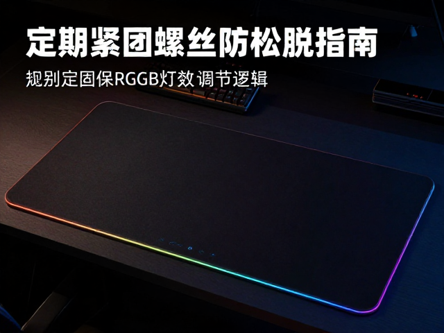 电竞RGB桌垫呼吸灯效怎么调?定期紧固螺丝防松脱指南