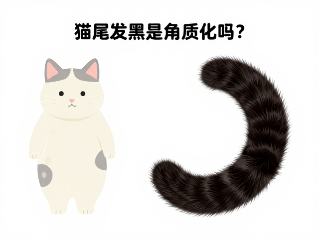 猫尾尖发黑是角质化吗?结合体型参数看健康真相