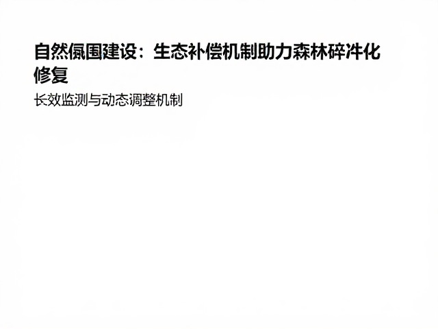 自然保护区建设，生态补偿机制助力森林碎片化修复