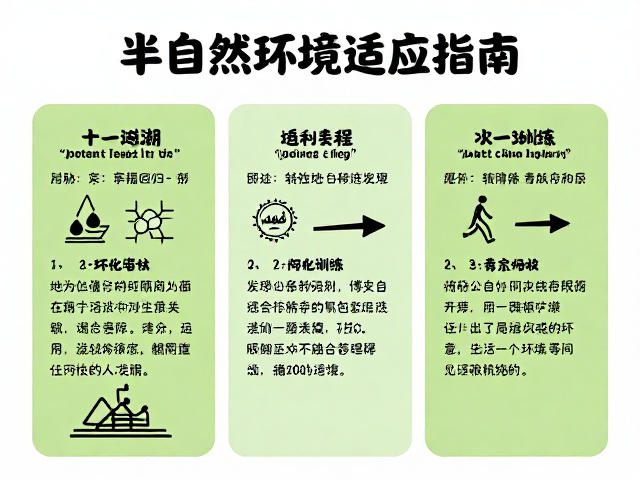 半自然环境适应指南,通过个体野化训练与隔离人类干扰实现自然回归