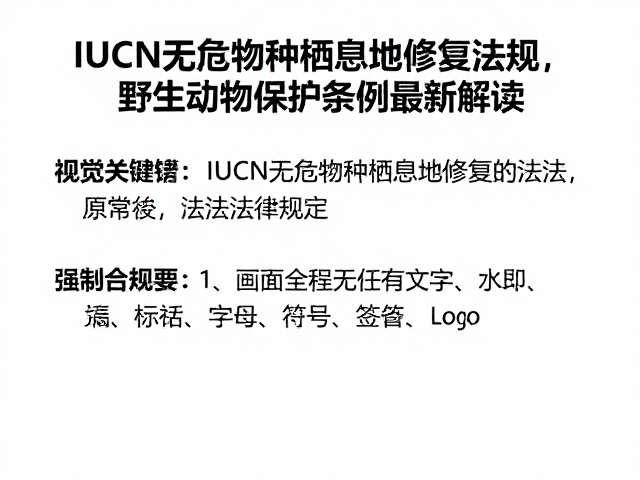IUCN无危物种栖息地修复法规,野生动物保护条例最新解读
