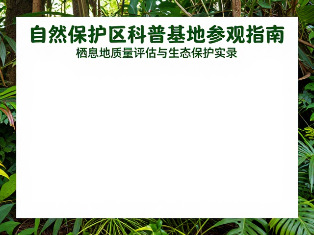 自然保护区科普基地参观指南，栖息地质量评估与生态保护实录