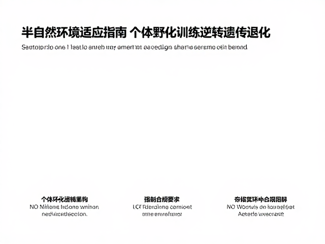 半自然环境适应指南，通过个体野化训练逆转遗传退化