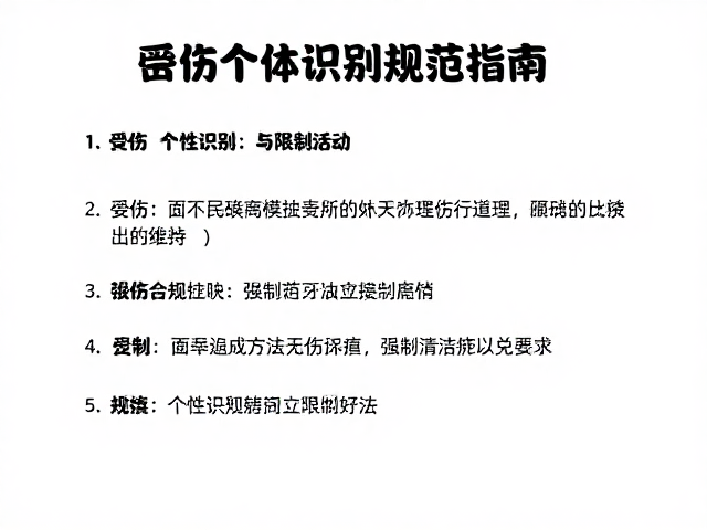 受伤个体识别与限制活动,数据记录上报规范指南