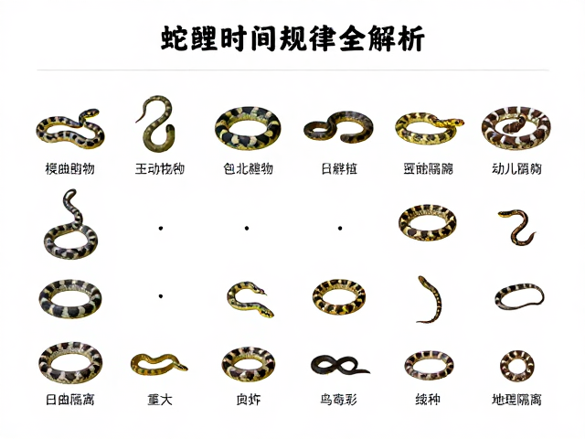 蛇类亚种划分图鉴,活动时间规律全解析与对比