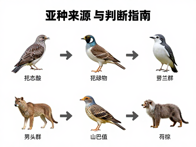 亚种对比图鉴,主要食物来源与快速判断指南
