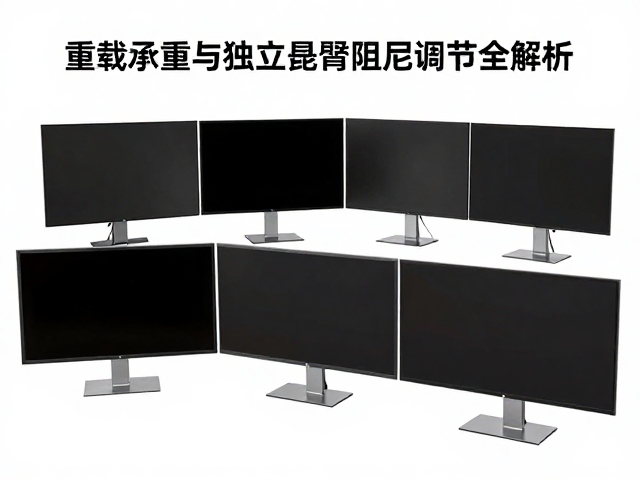 多屏拼接支架连接件怎么选?重载承重与独立悬臂阻尼调节全解析