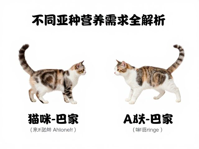 猫咪四肢与尾长对比图鉴,不同亚种营养需求全解析