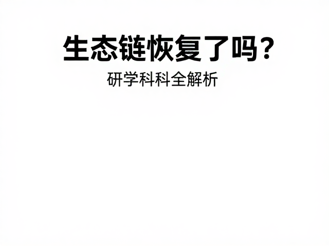 生态链恢复了吗？公益行动，研学科普全解析