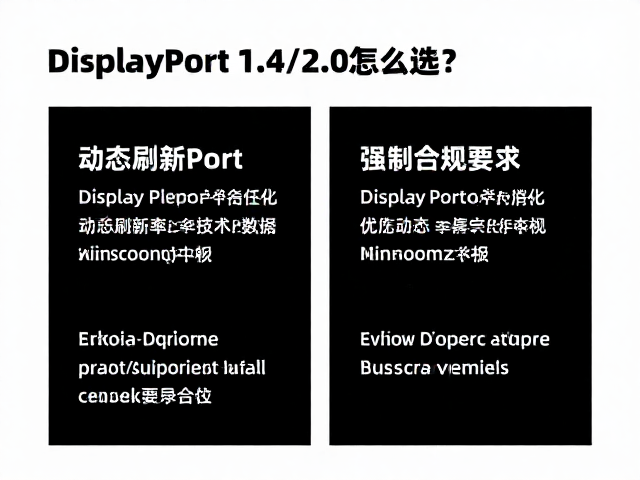 DisplayPort 1.4/2.0怎么选?动态刷新率与设备数据监测全解析