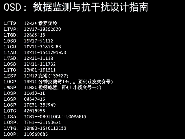 OSD菜单数据监控实战,设备数据监测与抗干扰设计指南