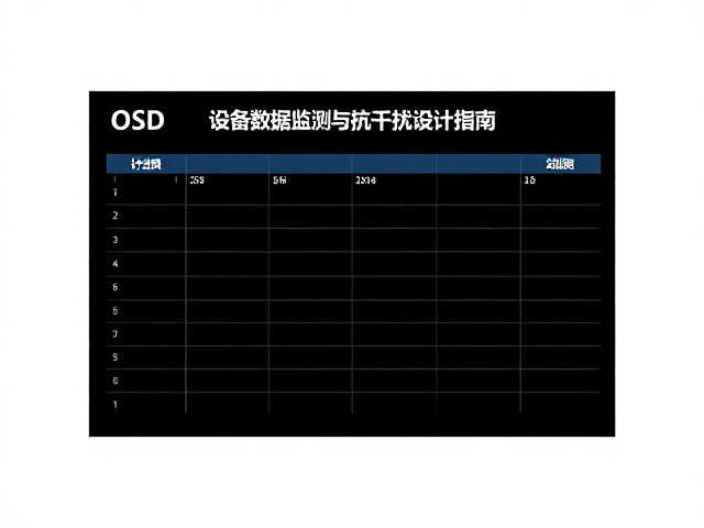 OSD菜单数据监控实战,设备数据监测与抗干扰设计指南