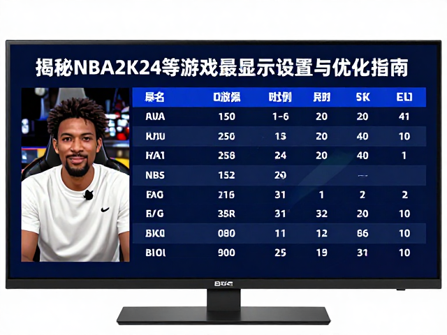 游戏直播主屏过扫描?揭秘NBA 2K24等游戏最佳显示设置与优化指南