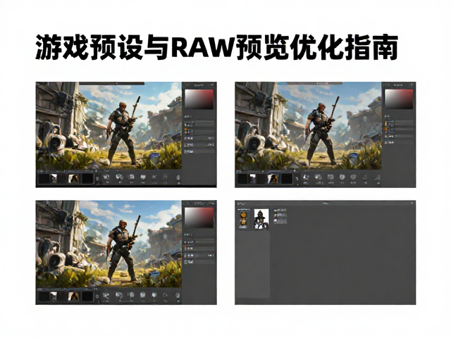 平面设计修图技巧,游戏预设与RAW预览优化指南