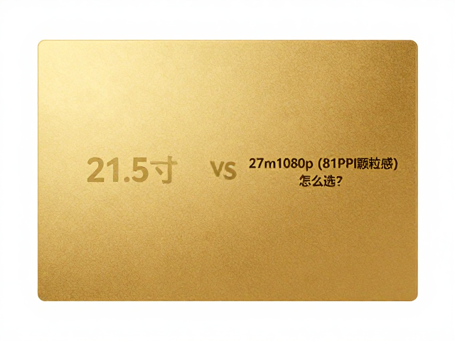 21.5寸黄金尺寸 vs 27寸1080p(81PPI颗粒感)，怎么选？