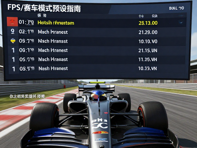 高亮HDR下赛车模拟显示优化,FPS/赛车模式预设指南