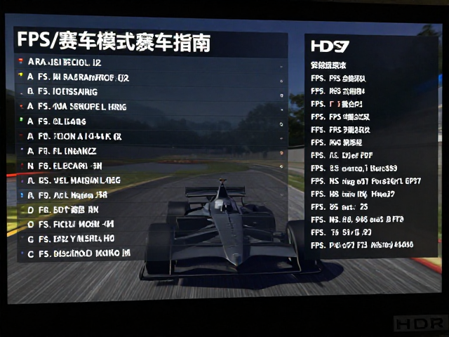 高亮HDR下赛车模拟显示优化,FPS/赛车模式预设指南