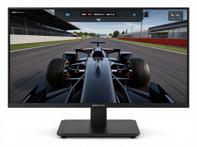 赛车模拟显示器,支持俯仰旋转升降,兼容HDMI 2.1/DP 1.4