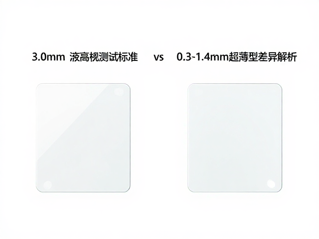 3.0mm液晶面板玻璃测试标准 vs 0.3-0.4mm超薄型差异解析