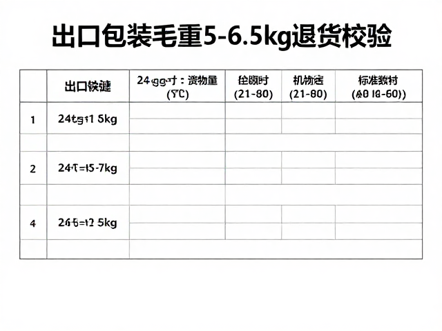 出口包装毛重5-6.5kg退货校验,24英寸货物重量标准指南