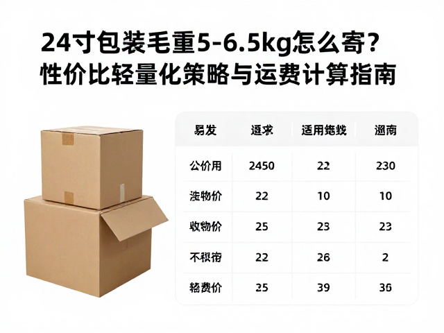 24寸包装毛重5-6.5kg怎么寄?性价比轻量化策略与运费计算指南