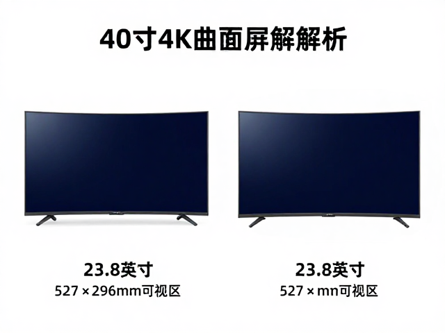 40寸双4K曲面屏怎么选?23.8英寸527×296mm可视区对比评测