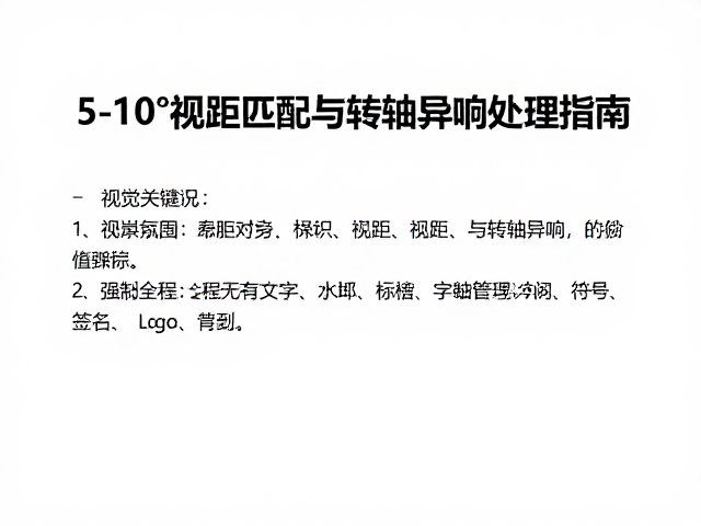 仰角5-10&deg;视距匹配与转轴异响处理指南