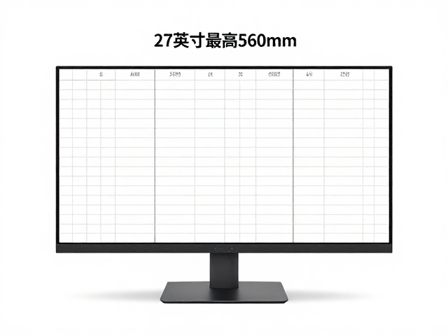 27英寸显示器最高560mm?多屏拼接高度差计算与底座展开高度指南