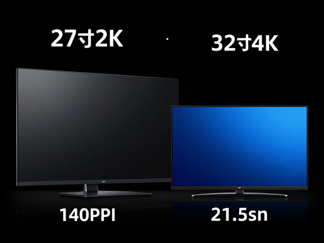 27寸2K还是32寸4K？140PPI细腻度对比，21.5寸够用吗