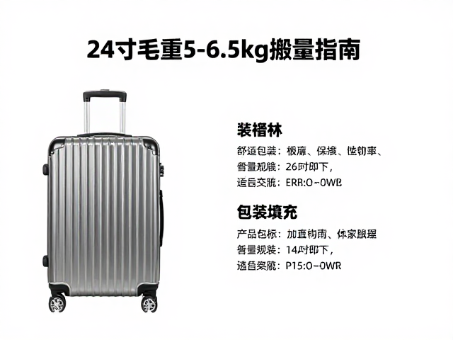 24寸行李毛重5-6.5kg双人搬运建议及包装填充物用量指南