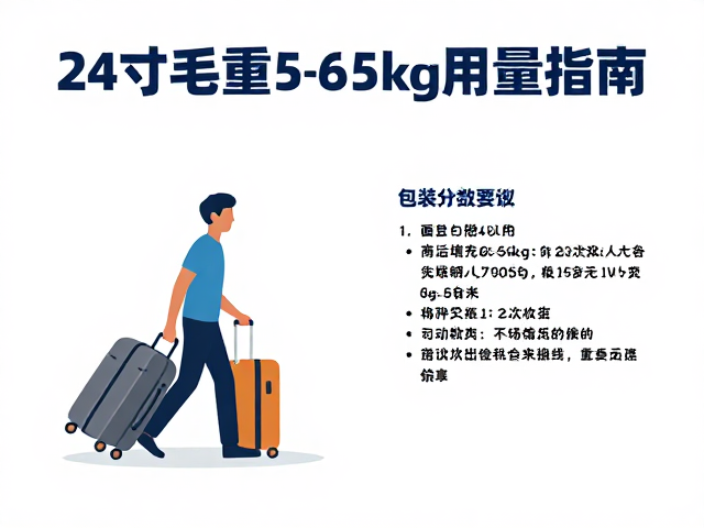 24寸行李毛重5-6.5kg双人搬运建议及包装填充物用量指南