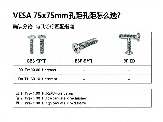 VESA 75x75mm孔距怎么选?确认规格与螺丝匹配指南