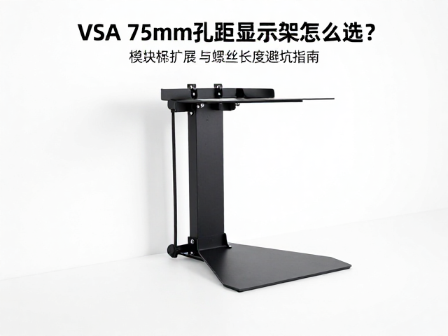 VESA 75mm孔距显示器支架怎么选?模块化扩展与螺丝长度避坑指南