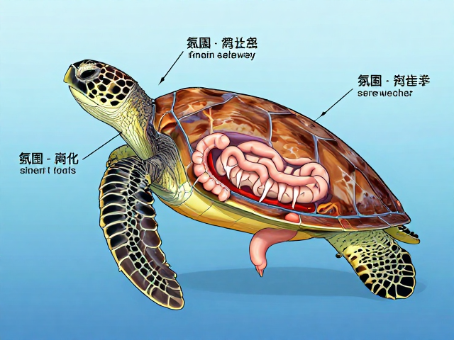 中型海龟外形特征解析,消化系统如何塑造独特体态