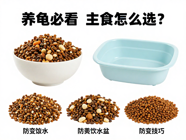 养龟必看,主食龟粮怎么选?独立饮水盆与防变质技巧全解析