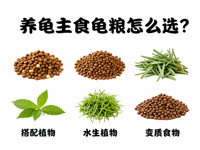 养龟主食龟粮怎么选?搭配水生植物避坑变质食物