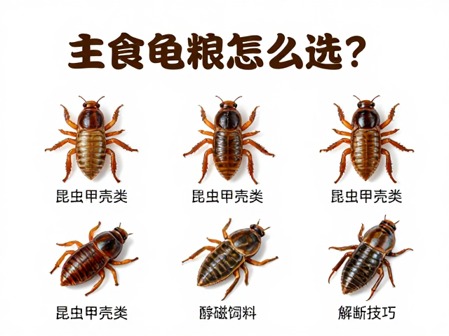 主食龟粮怎么选?昆虫甲壳类搭配与冷冻饲料解冻技巧