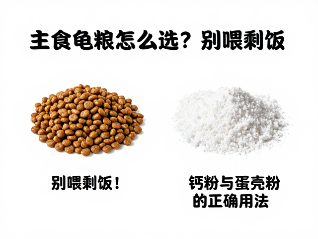 主食龟粮怎么选?别喂剩饭!钙粉与蛋壳粉的正确用法
