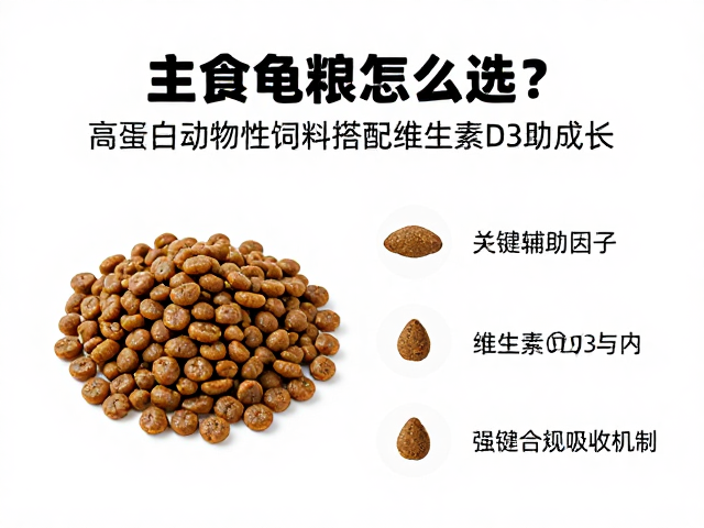 主食龟粮怎么选?高蛋白动物性饲料搭配维生素D3助成长