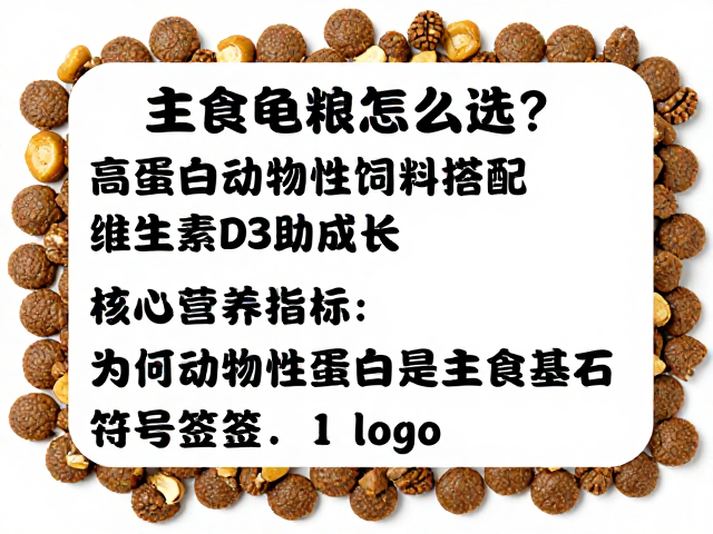 主食龟粮怎么选?高蛋白动物性饲料搭配维生素D3助成长