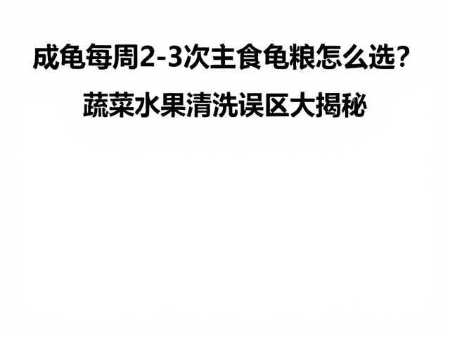 成龟每周2-3次主食龟粮怎么选?蔬菜水果清洗误区大揭秘
