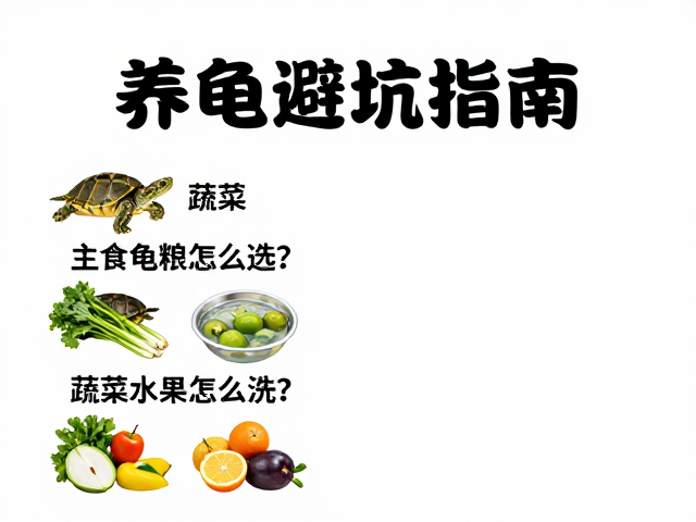 养龟避坑指南,主食龟粮怎么选?蔬菜水果怎么洗?自来水晾晒除氯全攻略
