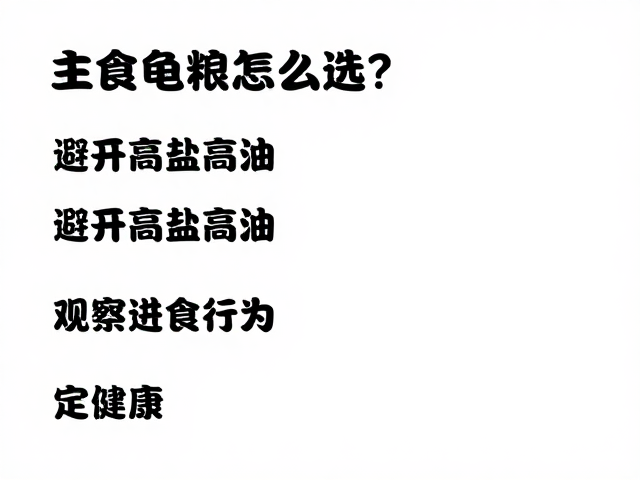 主食龟粮怎么选?避开高盐高油,观察进食行为定健康