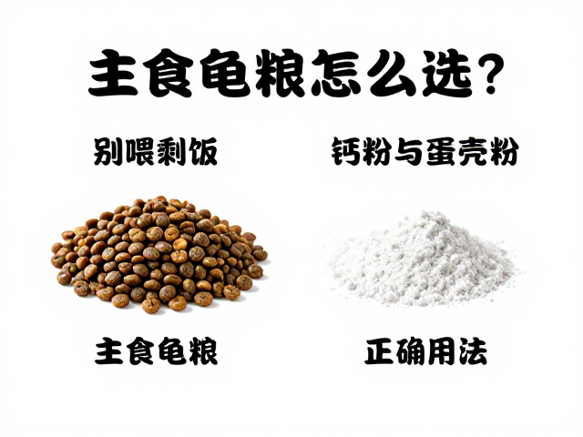主食龟粮怎么选?别喂剩饭!钙粉与蛋壳粉的正确用法
